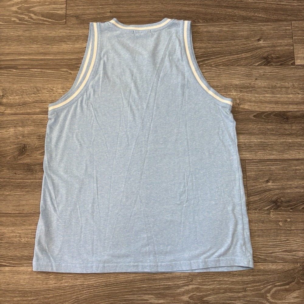 Obey Men's Women's Unisex Tank Top Blue Flowers L Sleeveless Summer Casual Top - Picture 9 of 10
